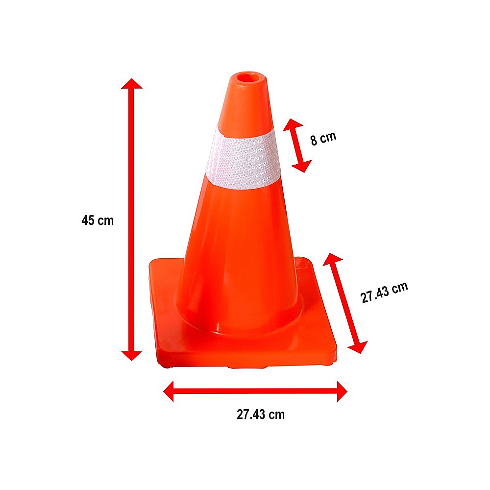 4pcs 45cm Road Traffic Cones Reflective Overlap Parking Emergency Safety Cone