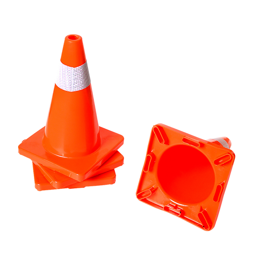 4pcs 45cm Road Traffic Cones Reflective Overlap Parking Emergency Safety Cone