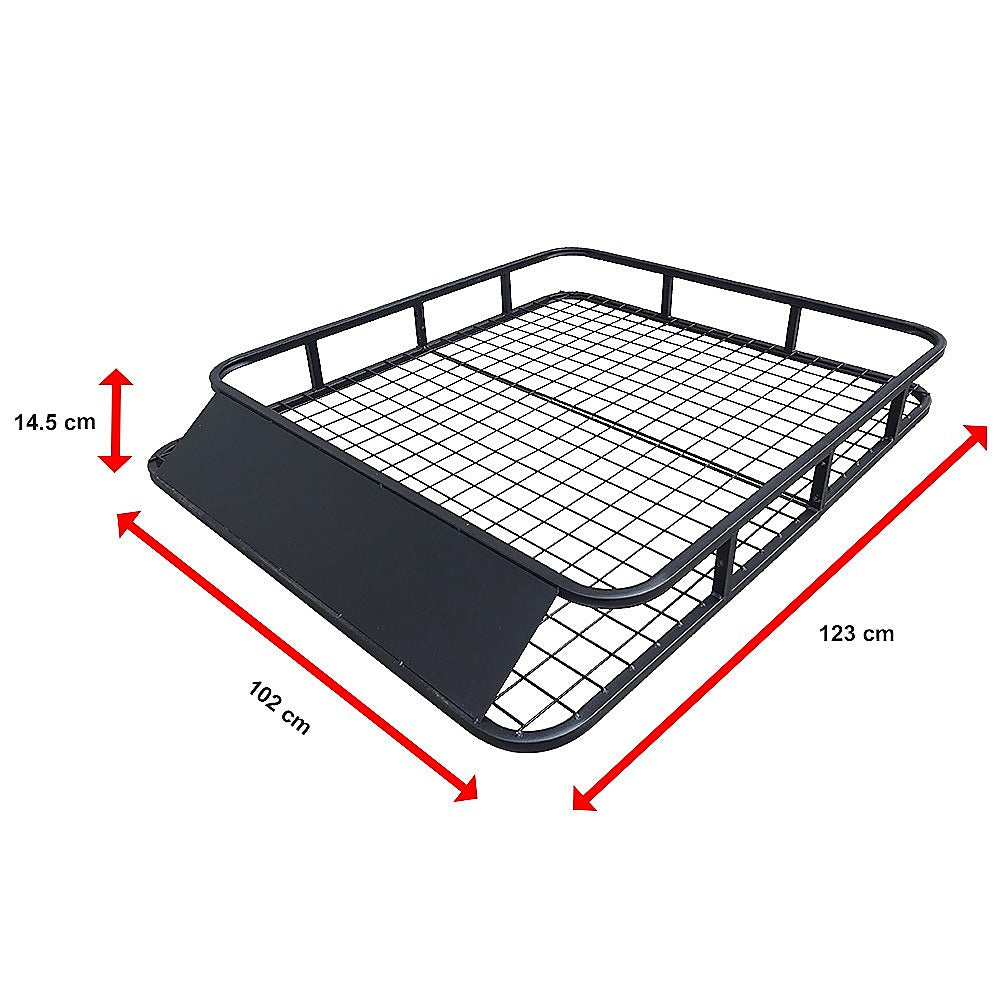 Universal Roof Rack Basket - Car Luggage Carrier Steel Cage Vehicle Cargo