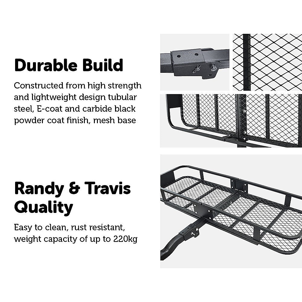 Car Luggage Basket Trailer Hitch Cargo Carrier