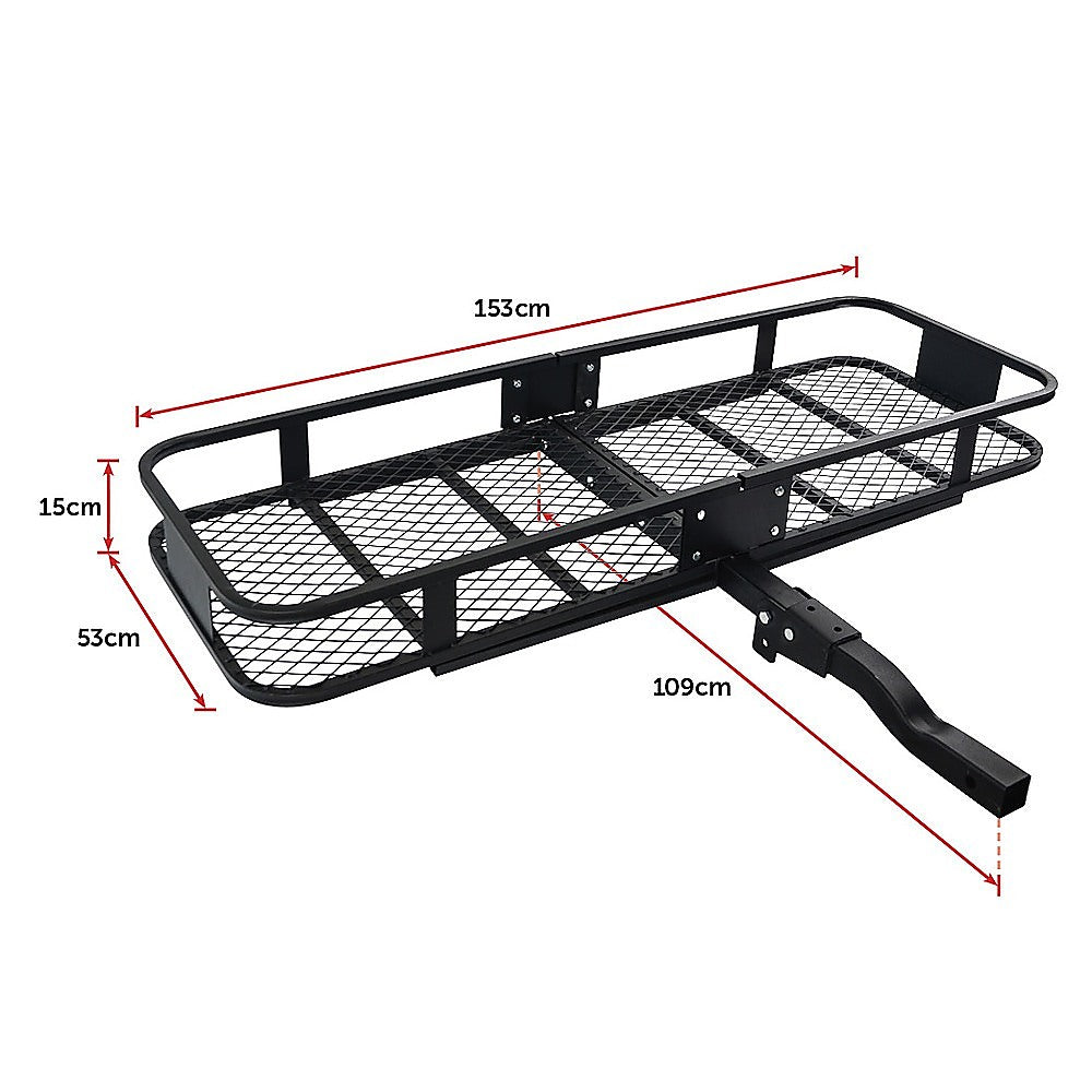 Car Luggage Basket Trailer Hitch Cargo Carrier