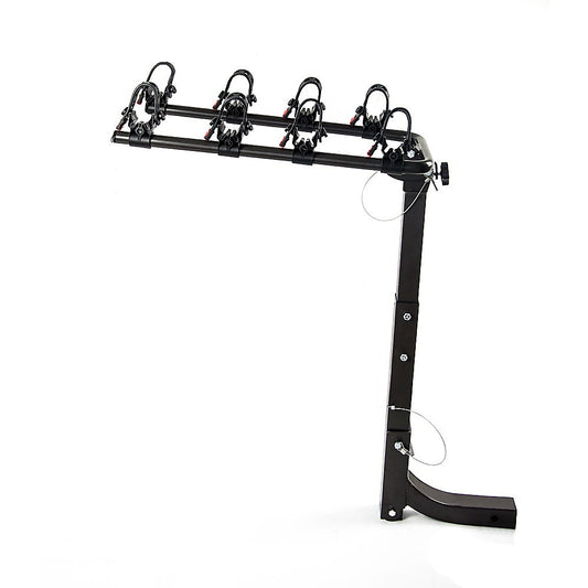 Premium 4-Bike Carrier Rack Hitch Mount Swing Down Bicycle Rack W/ 2 Receiver"